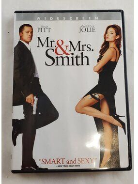 Mr & Mrs Smith DVD 2005 Widescreen Brad Pitt & Angelina Jolie with Slipcover